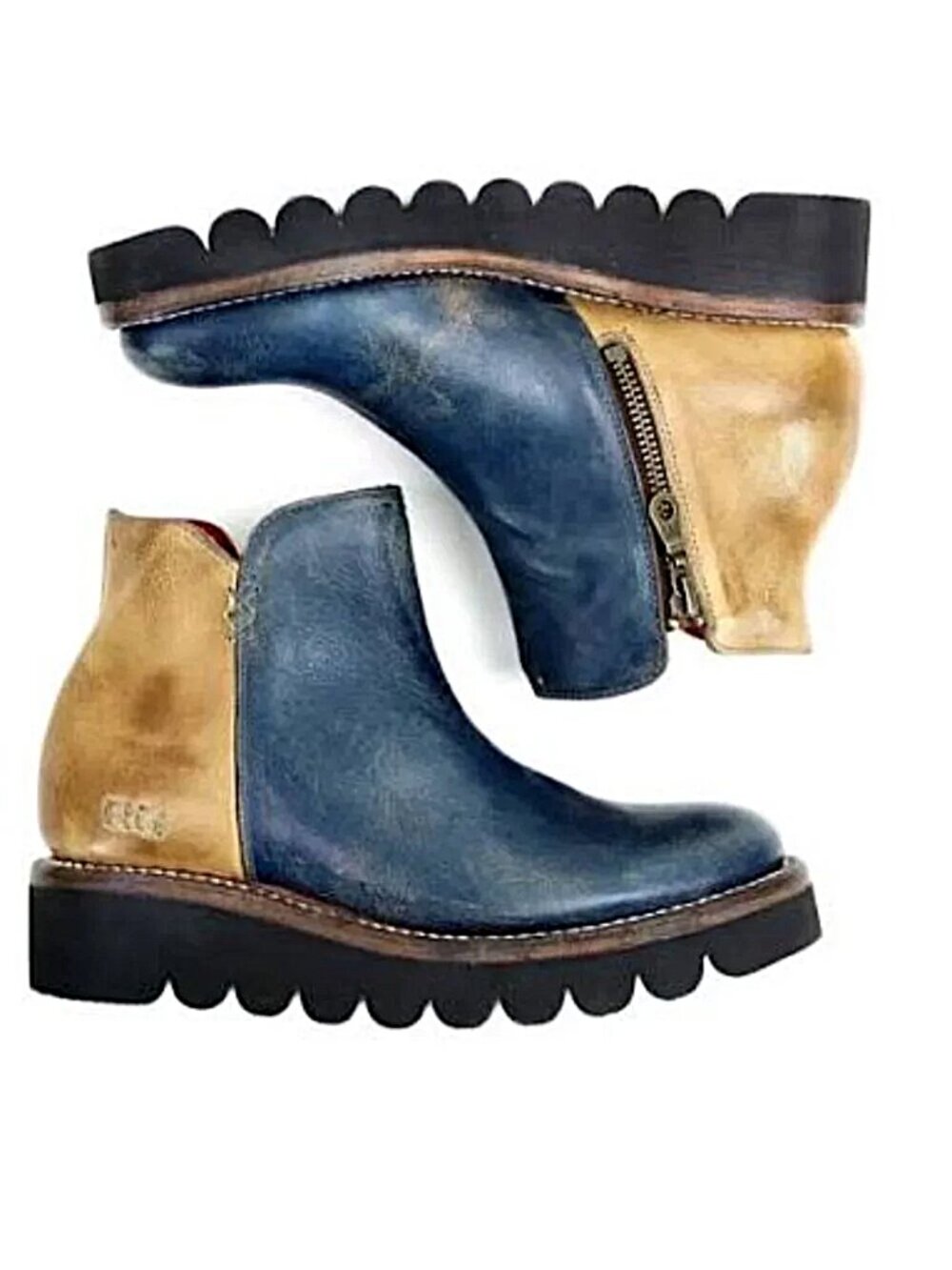 Bed Stu Lydyi Ankle Boot (Women) - Cobalt Lux Oats Rustic